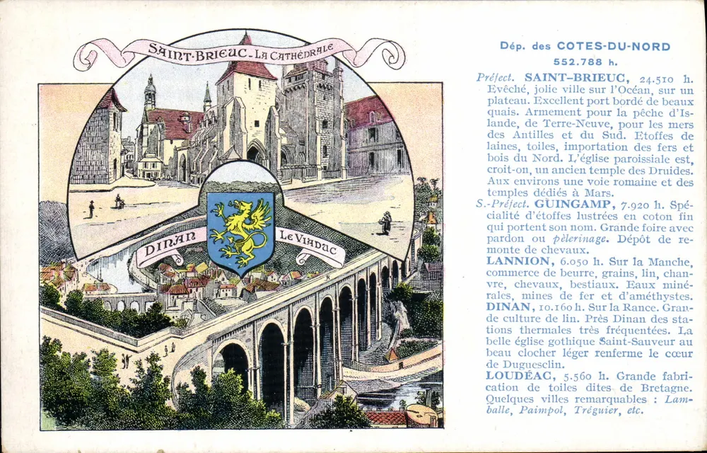 Saint-Brieuc - A Catedral — Dép. das Costas do Norte — Edição especial Pastilles Valda - Frente
