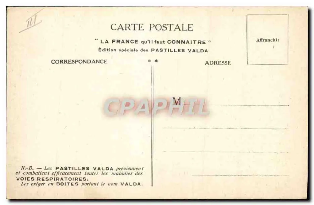 Saint-Brieuc - A Catedral — Dép. das Costas do Norte — Edição especial Pastilles Valda - Verso