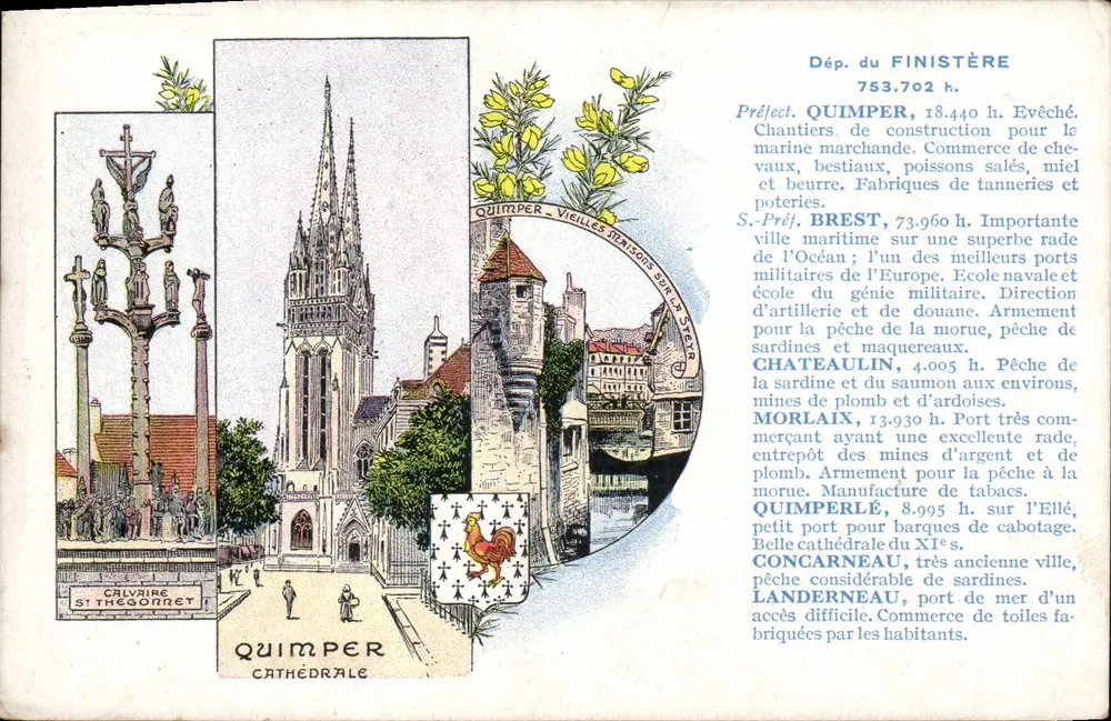 Quimper — Catedral e Calvário — Edição especial Pastilles Valda - Frente