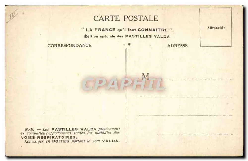 Bayonne, Orthez, Oloron, Mauléon — Departamento das Baixas-Pirineus — Edição especial Pastilles Valda - Verso