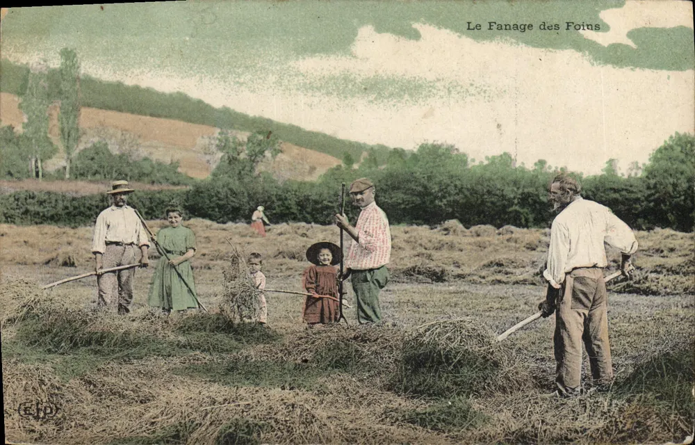 Le Fanage des Foirs — cena de trabalho agrícola — editor EJP - Frente