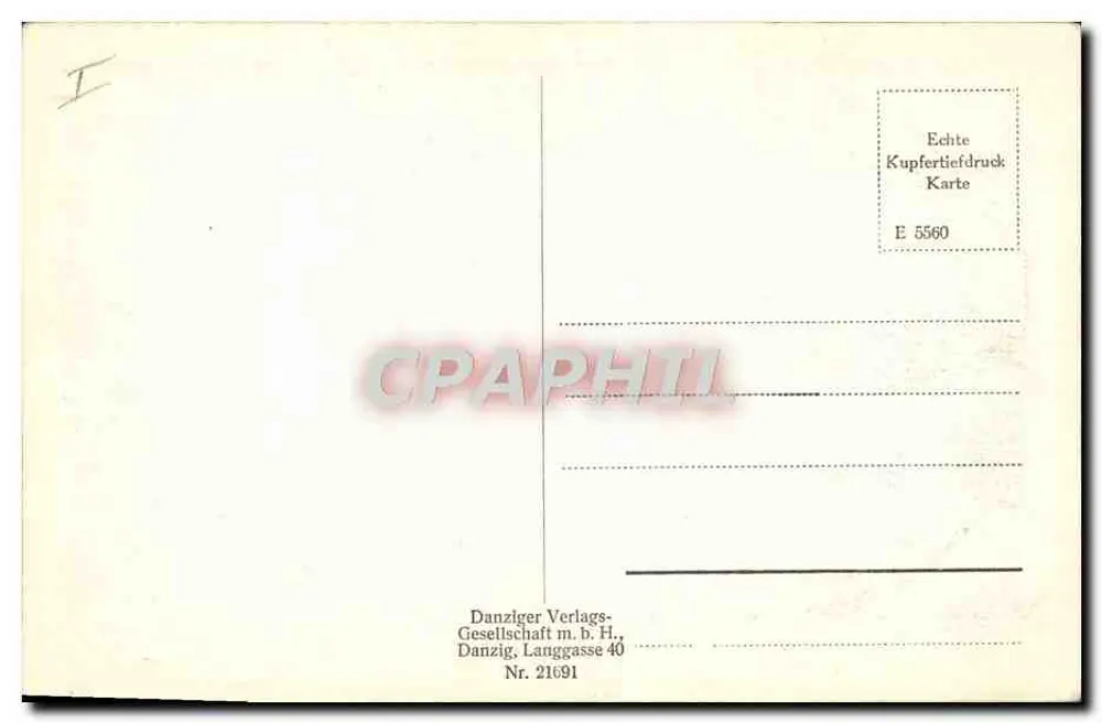 Barco a vela sob a lua — vista noturna — Danziger Verlags-Gesellschaft m.b.H., Danzig, n° 21691 - Verso