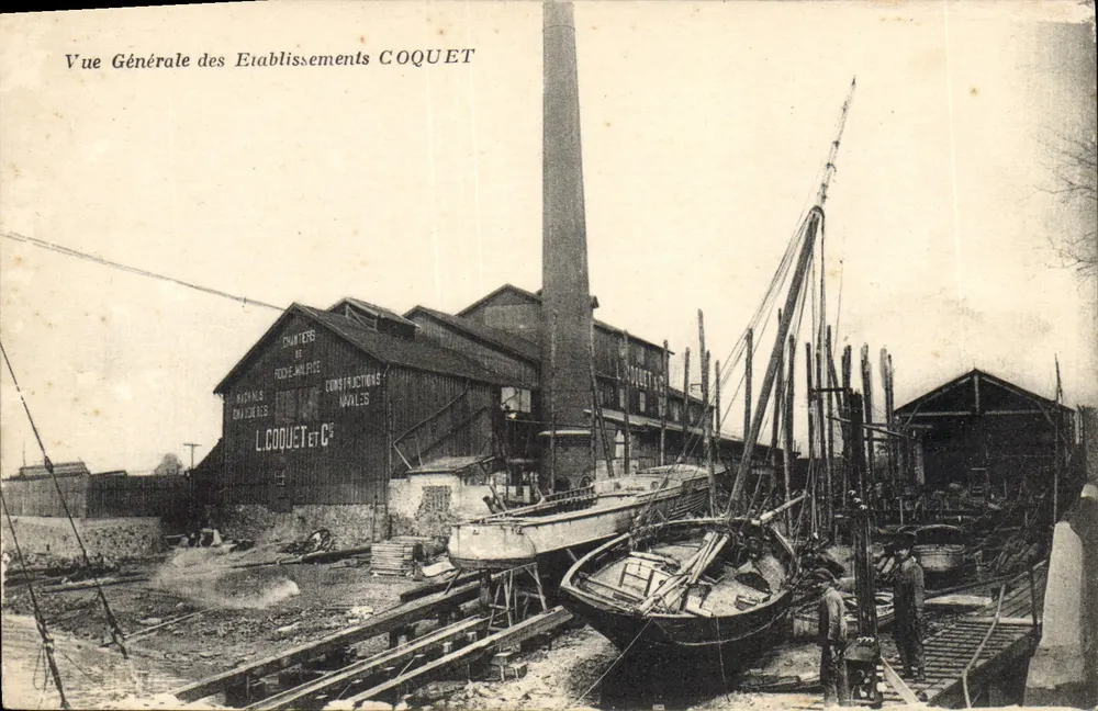 Allgemeiner Blick auf die COQUET-Anlagen — Schiffbauwerft — L. COQUET et Cie - Vorderseite