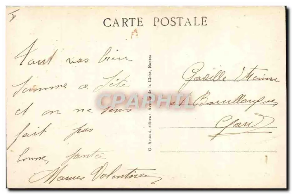 Sète - Alter Hafen und Fort Richelieu — G. Artaud, Nîmes, Nr. 68 - Rückseite