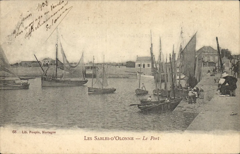 Les Sables-d'Olonne — Il Porto — Lib. Poupin, Mortagne - Recto