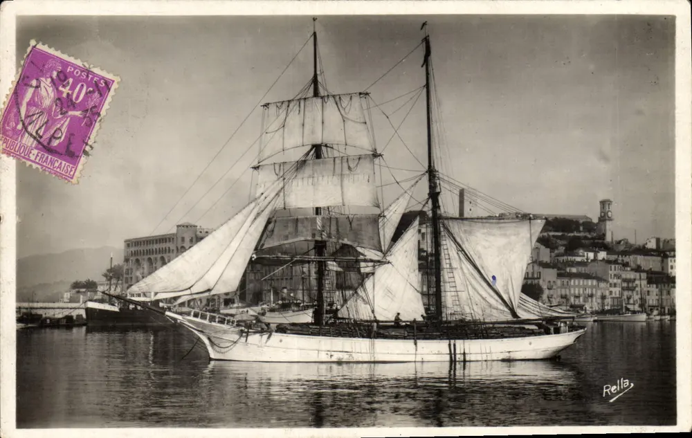 Cannes — Segelschiff auf der Côte d'Azur — Rella, n°519 - Vorderseite