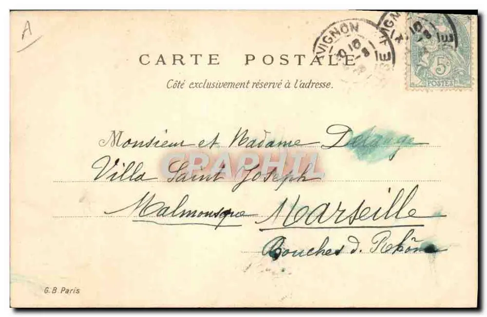 Neugeborenes — Geburt am 3. März — G.B. Paris - Rückseite