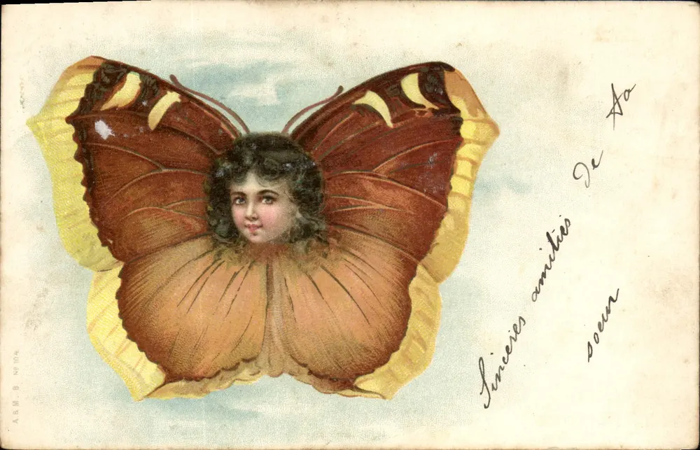 Mädchen verwandelt in eine Schmetterling — A.S.M. B. N° 104 — Verlag A.S.M. B. - Vorderseite