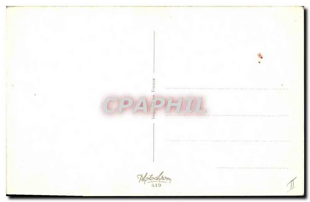 Frau und Kind fischen — Werbung für Nylon — Verlag Photocahom, Nr. 419 - Rückseite