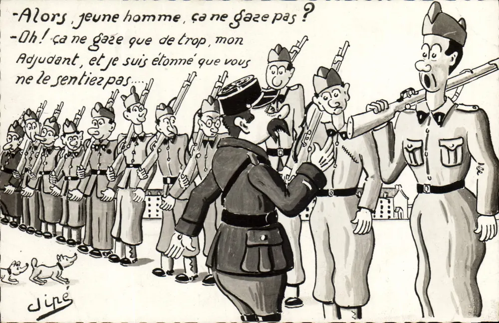 Militärparade — Karikatur — Dijré - Vorderseite