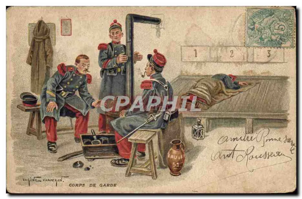 Soldaten des Corps de Garde — Eugène Chaperon — Nr. 51 - Vorderseite