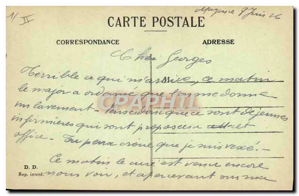Militärszenen — Schule von Tape-Q — A.P. JERRY 1912 - Rückseite