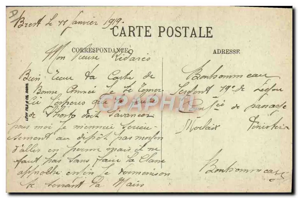 Fiação das Côtes-du-Nord — LL. — N°90 - Verso