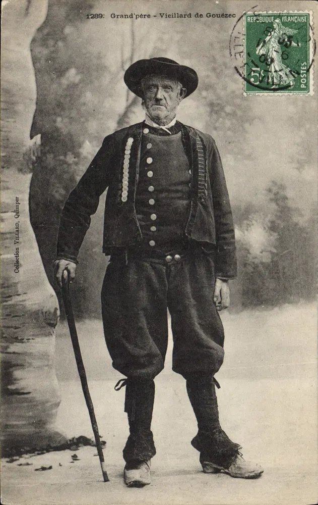 Vovô - Velho de Gouézec — Coleção Viraano, Quimper, n°1289 - Frente