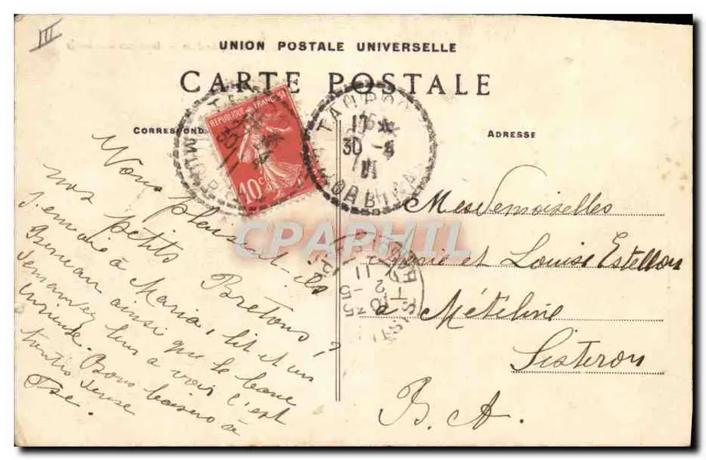 Rosporden — Intérieur d'Anderge — Éditeur : C. G. G. (C. G. G. G. G. G.) - Verso