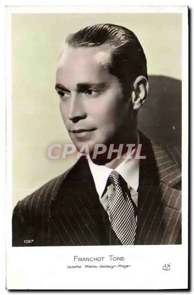 Franchot Tone — gwiazda Metro-Goldwyn-Mayer — wydawca A.N. Paryż, n° seryjny 1027 - Awers