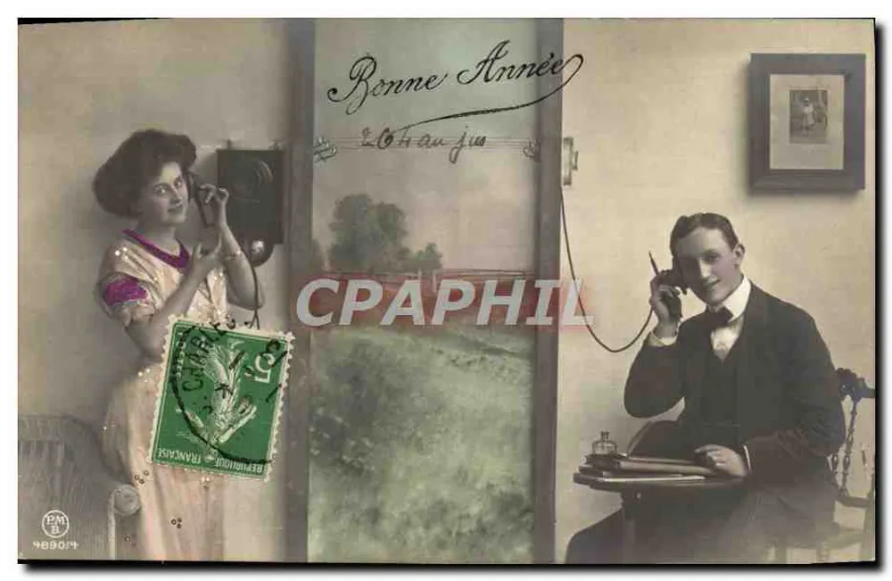 Telefonische Jugend — Frohe Neujahr 1904 — PM B n°489014 - Vorderseite