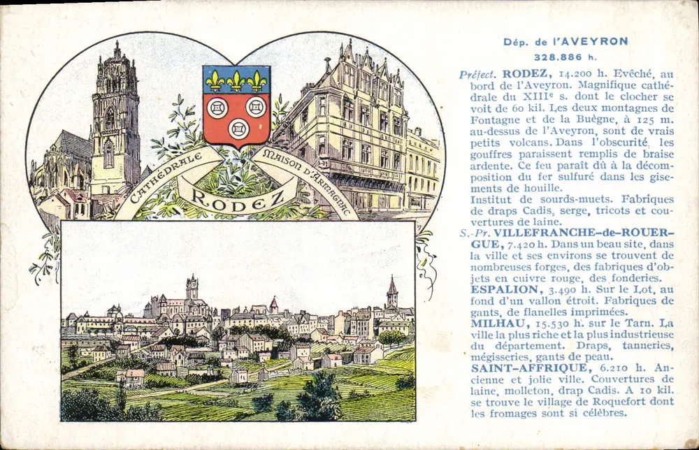 Rodez — Catedral e cidade — Edição especial das Pastilhas Valda - Frente