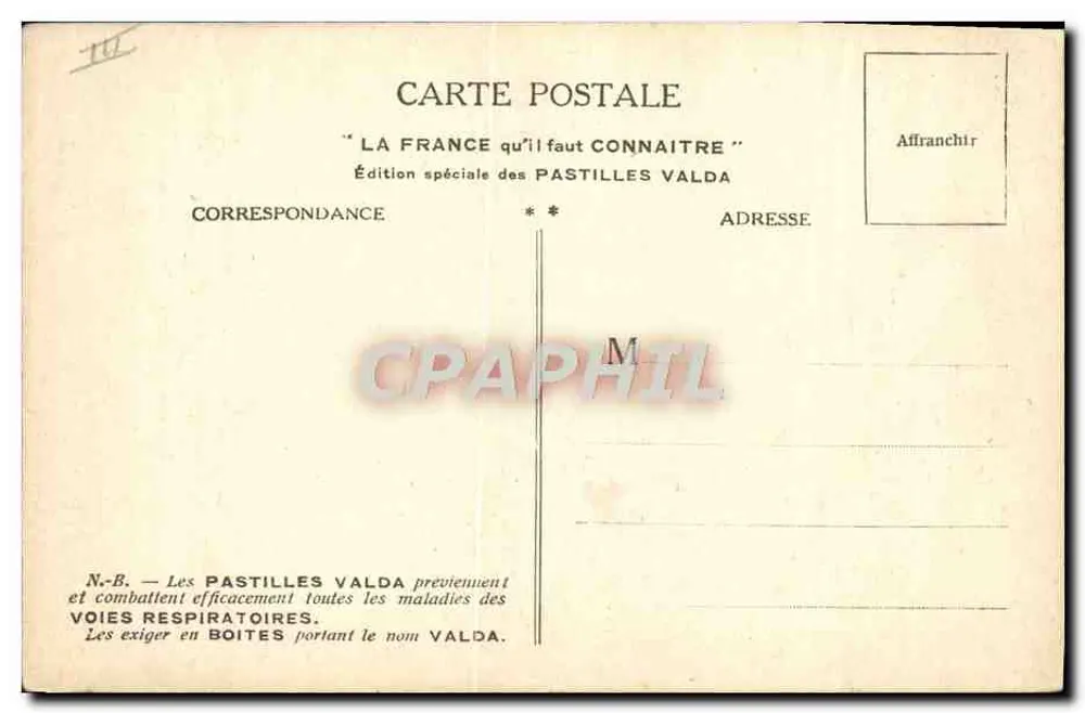Rodez — Catedral e cidade — Edição especial das Pastilhas Valda - Verso