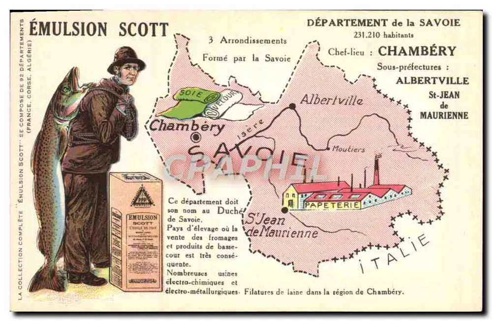 Departamento da Saboia — Carta geográfica e industrial — Emulsão Scott - Frente