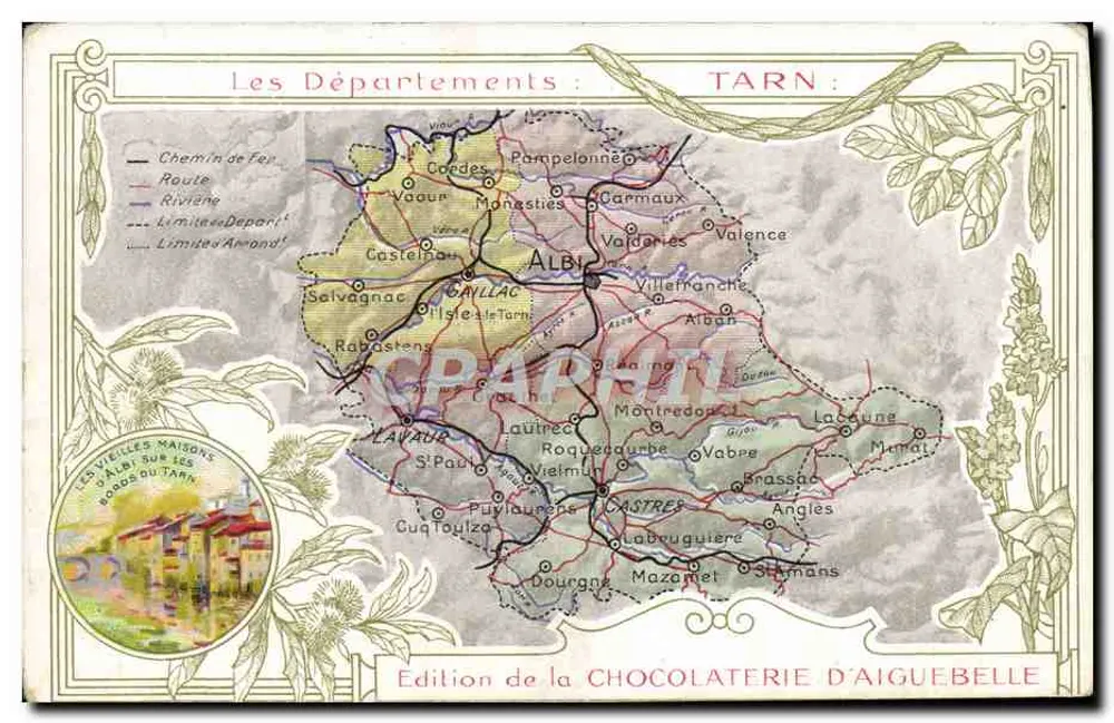 Die Departemente: TARN — Ausgabe der Chocolaterie d'Aiguebelle - Vorderseite
