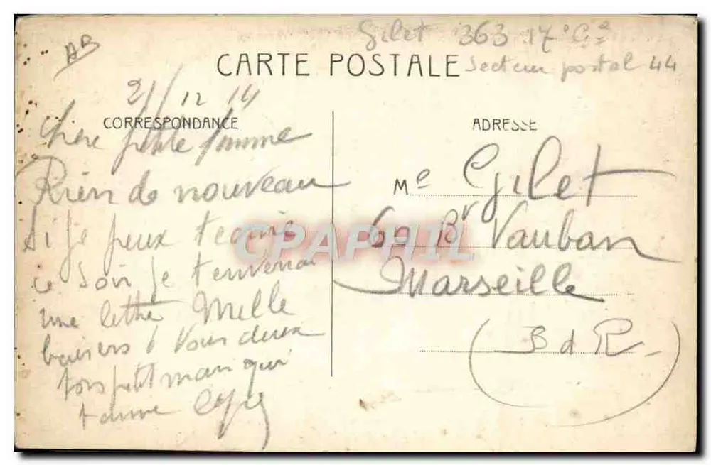 La Vie Rustique — Retour de Corvée — Éditeur P. I. U. - Verso