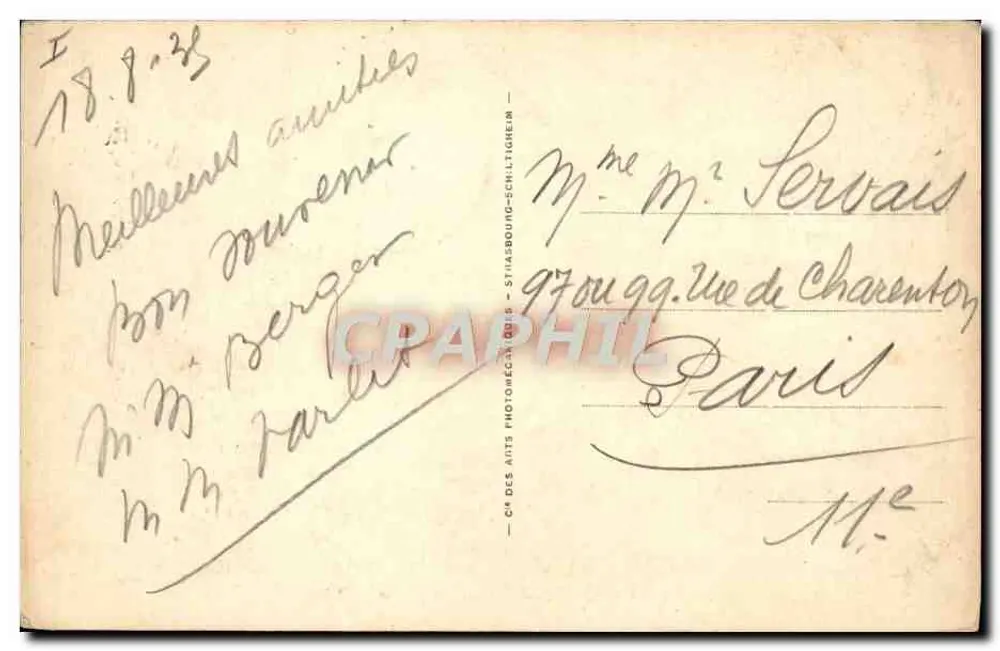 Le Crotoy — Retorno da pesca — ND. — Bilhete postal moderno Stiasbourg-Schlichtingheim n°38 - Verso