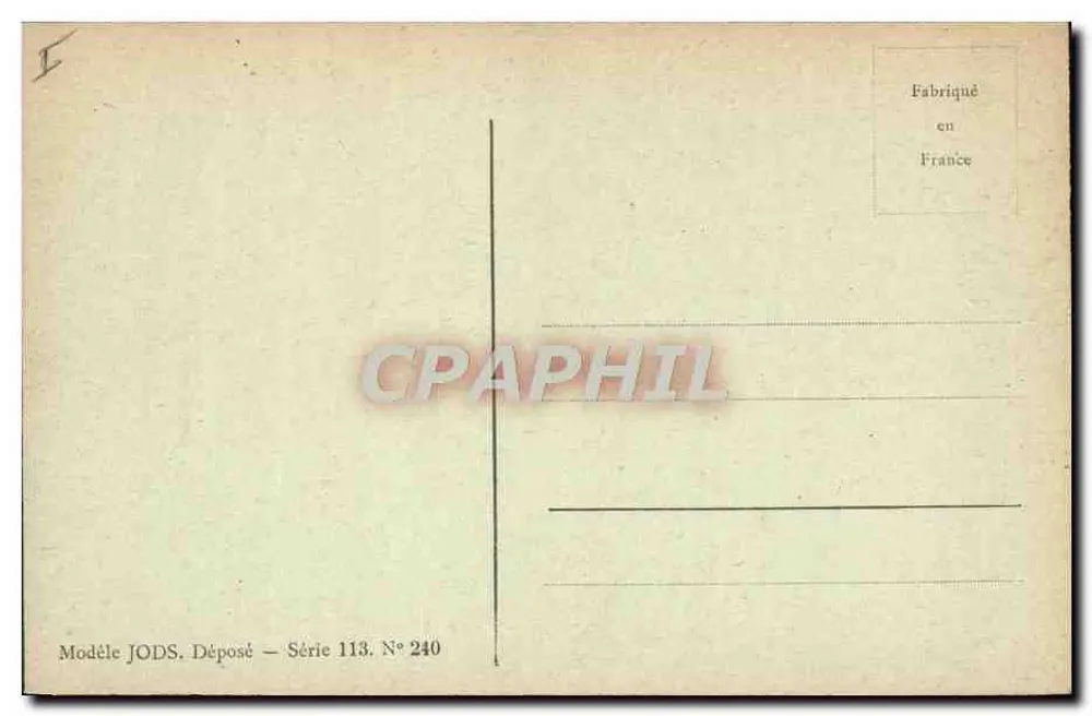मछुआरे और नाव एक तट पर — जोड्स — श्रृंखला 113, संख्या 240 - पीछे