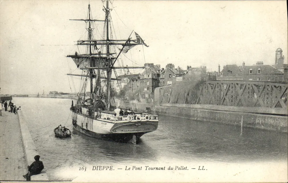 Dieppe — Die Drehbrücke von Pollet — LL. Nr. 163 - Vorderseite