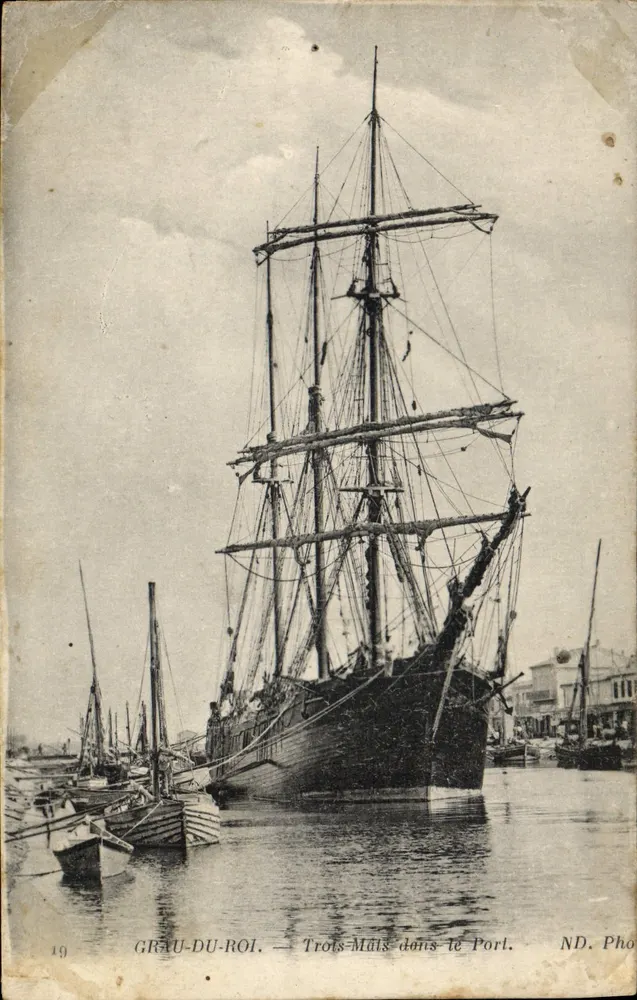 Grau-du-Roi — Drei-Maste im Hafen. — ND. Foto — n°19 - Vorderseite