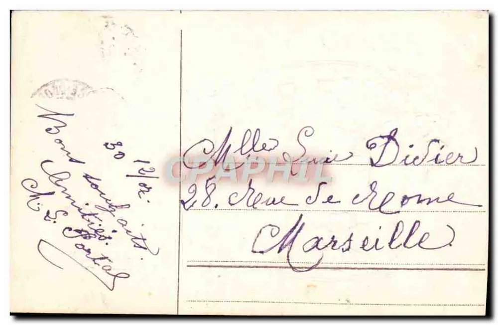 Carpinteiro e trêfols — Boa Ano — República Francesa - Verso