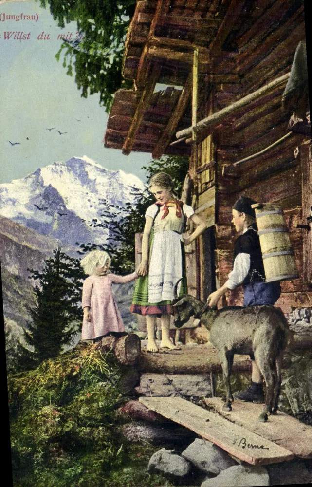 Jungfrau — Montanha no fundo — editor Germe, número de série não visível - Frente