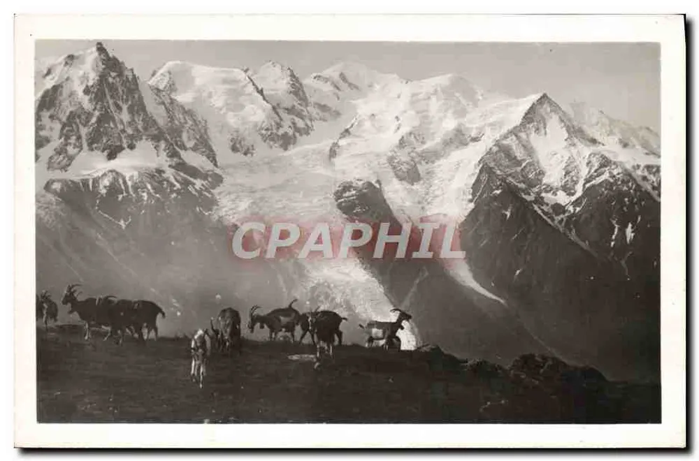 Mont-Blanc — Der Mont-Blanc-Massiv von Plan-Praz aus — Edition Gil - Vorderseite