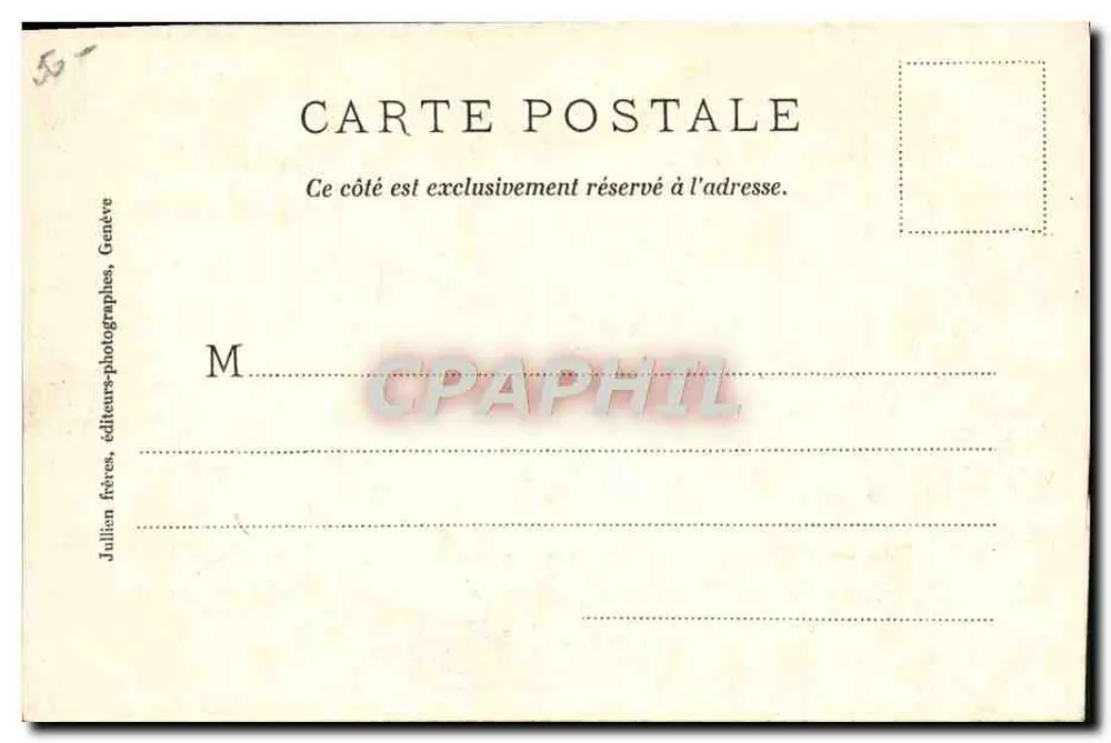 Nos Alpes — pastor com cabras e porcos — J.J.3018 A. - Verso