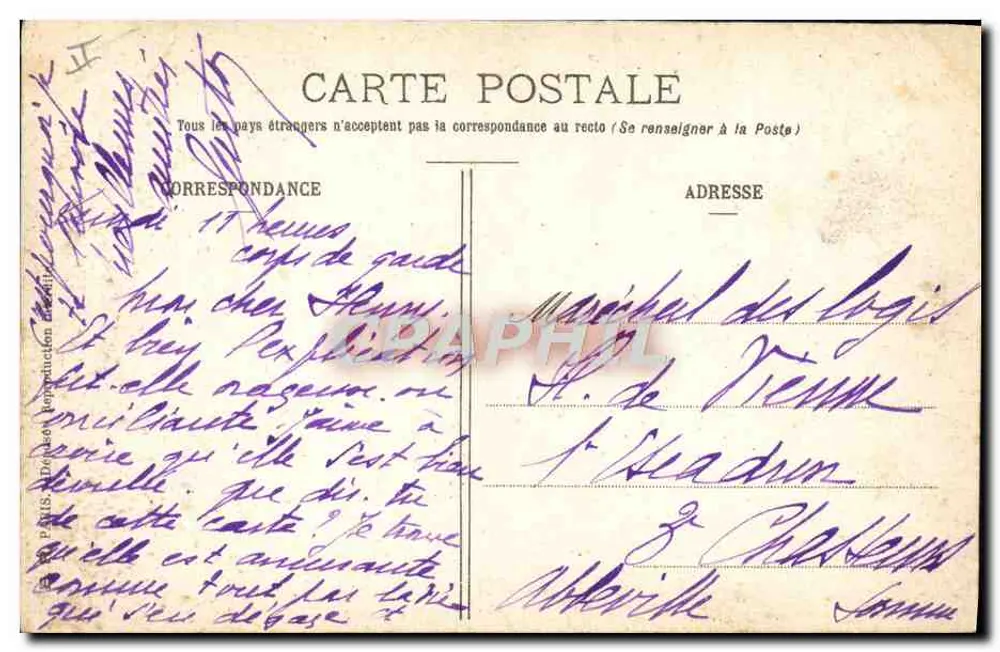 Scène de soldats en camp de garnison — Au Jus !! — éditeur non visible - Rückseite