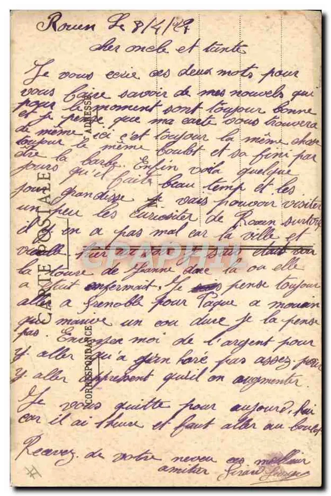 Die Briefe — Am Kasernengelände — E. A. Paris, Einlieferung - Rückseite