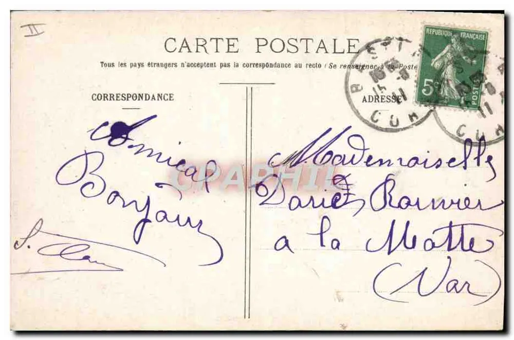 Abreise der Männer der Klasse — Der Schnellzug der Klasse — E. R. Paris (Deposité) - Rückseite