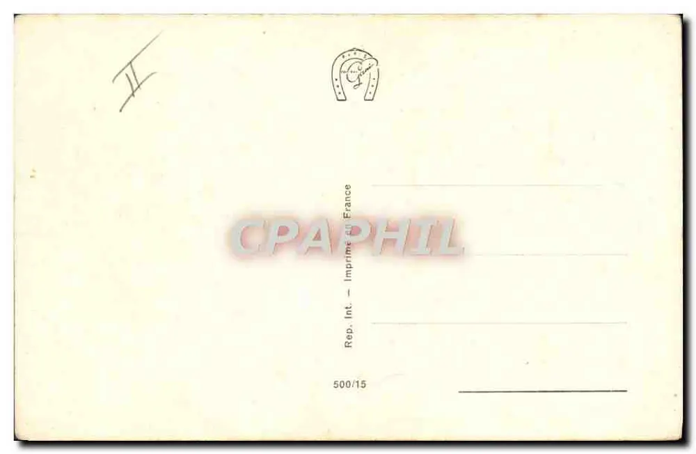 Motorradunfall — Soldat und überraschte Frau — Imprimerie Int. Rep. France, Nr. 500/15 - Rückseite