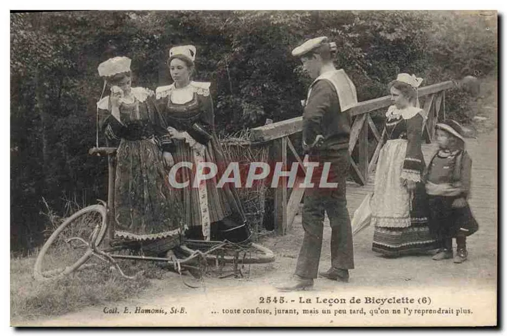 A Lição de Bicicleta (6) — Coleção E. Hamonic, St-B. - Frente