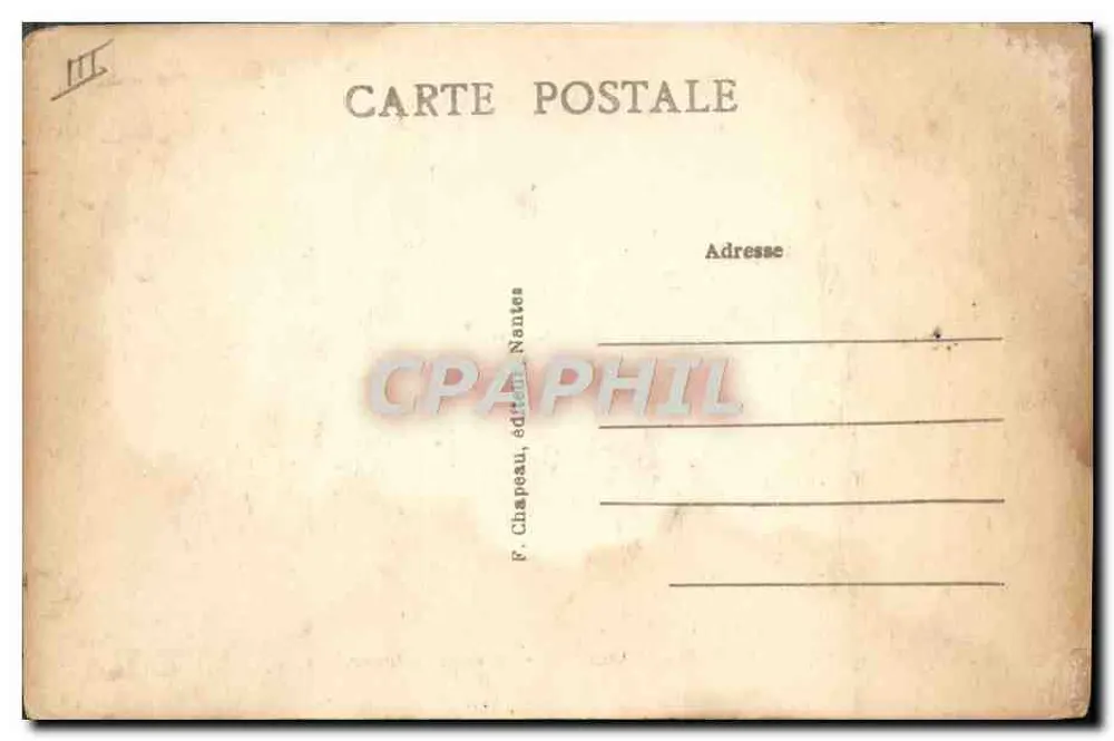 In der Bretagne — Um 1840 — Der Besuch beim Großvater — F. Chapeau, Verlag Nantes - Rückseite