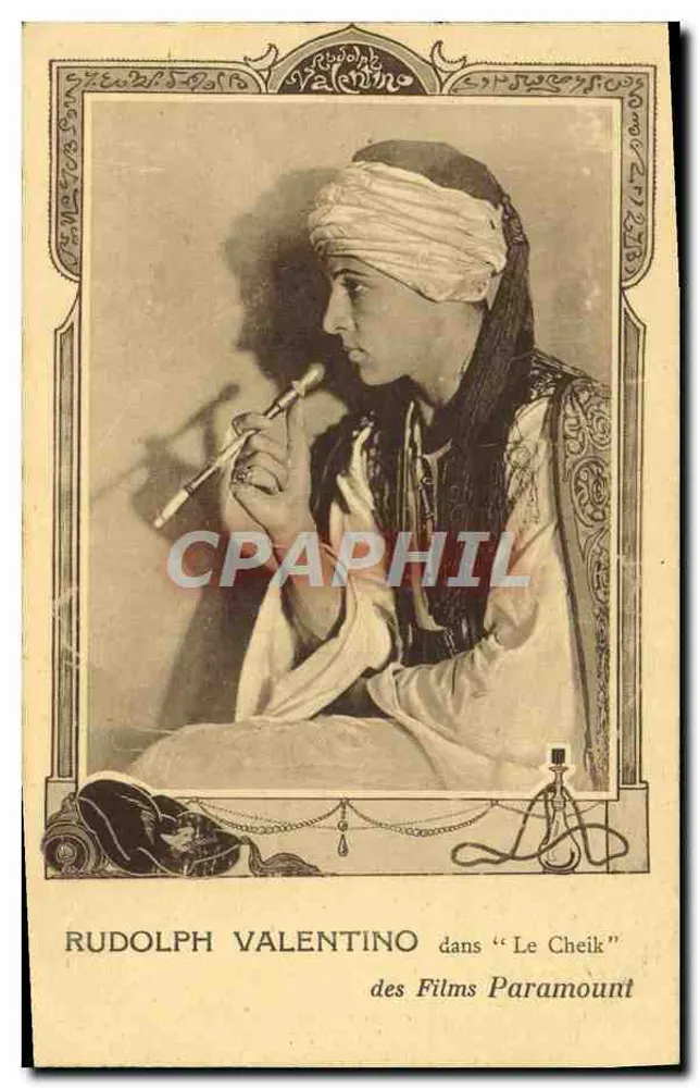 Rudolph Valentino en « Le Cheik » — Films Paramount — Édition Paramount, Paris - Anverso