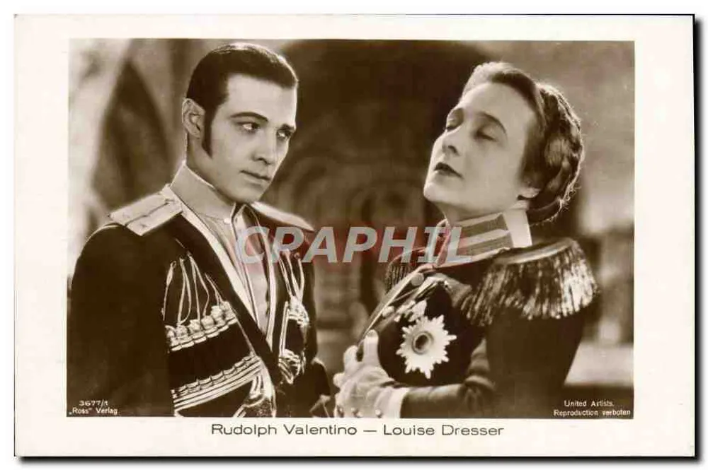 Rudolph Valentino — Louise Dresser — Ross' Verlag n°3677/5 - Vorderseite