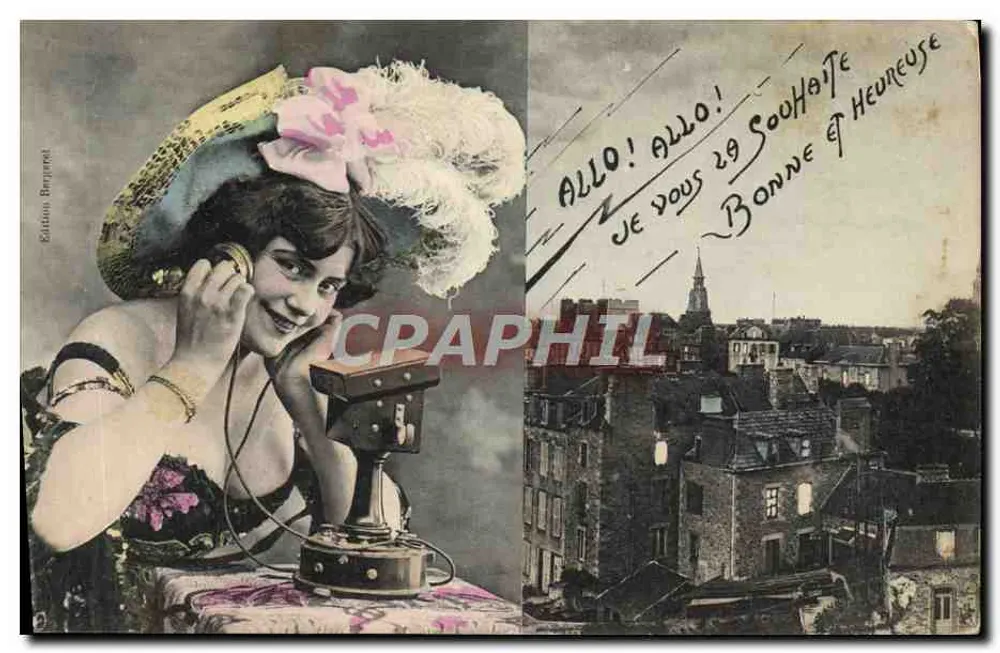 Frau am Telefon — Edition Bergeret — Nr. III - Vorderseite