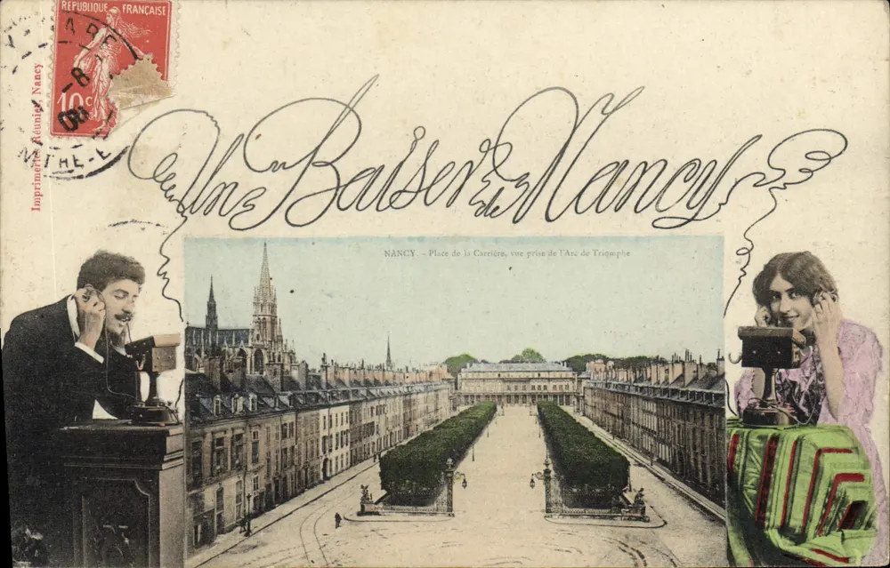 NANCY — Place de la Carrière, Ansicht vom Arc de Triomphe — Imprimerie Rénnier Nancy - Vorderseite