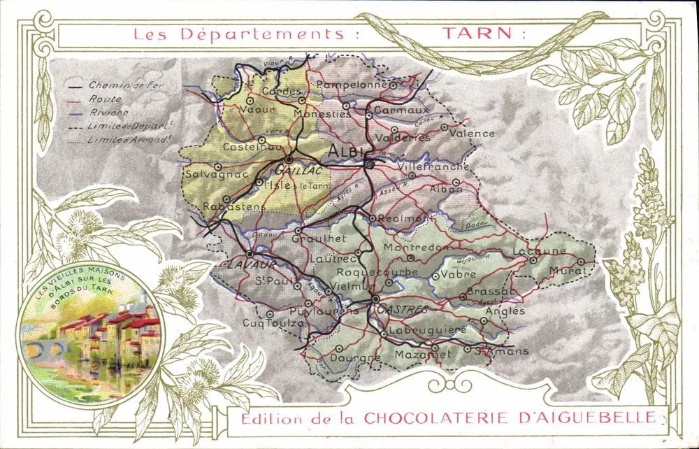 Die Departements: TARN — Edition der Chocolaterie d'Aiguebelle - Vorderseite