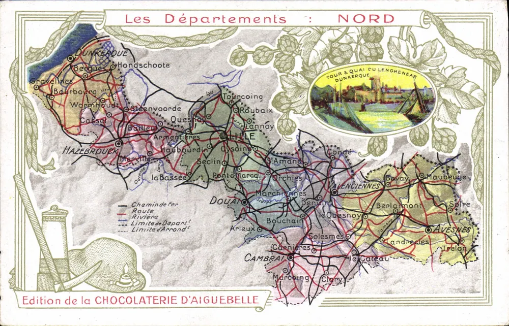 Die Departements: NORD — Ausgabe der CHOCOLATERIE D'AIGUEBELLE - Vorderseite