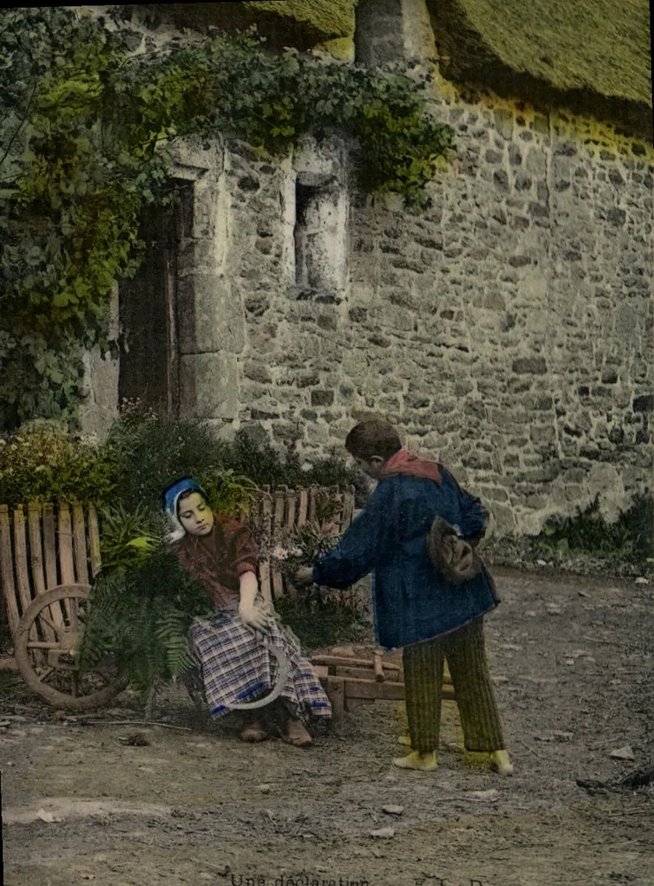 Oświadczenie — scena wioski — Wydawca F. L. nr III - Awers