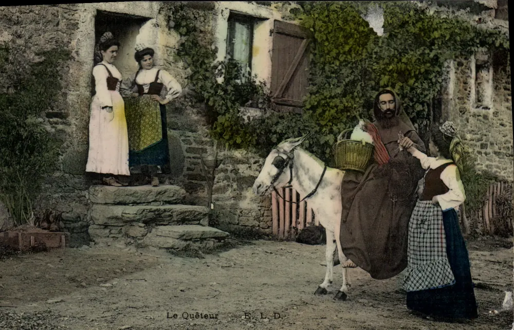 O Quêteur — cena de aldeia — E. L. D. - Frente