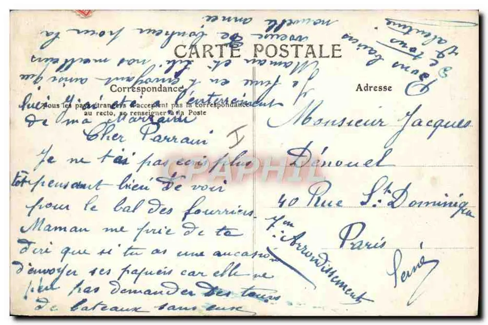 목요일 농장 — 시골 장면 번호 451 — 발행사: UBIQUE FRANÇAISE - 뒷면
