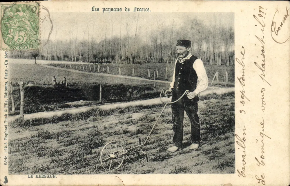 Os camponeses da França. — Uma Palavra — Série 122-3, editor Tuck & Fils, Paris. - Frente